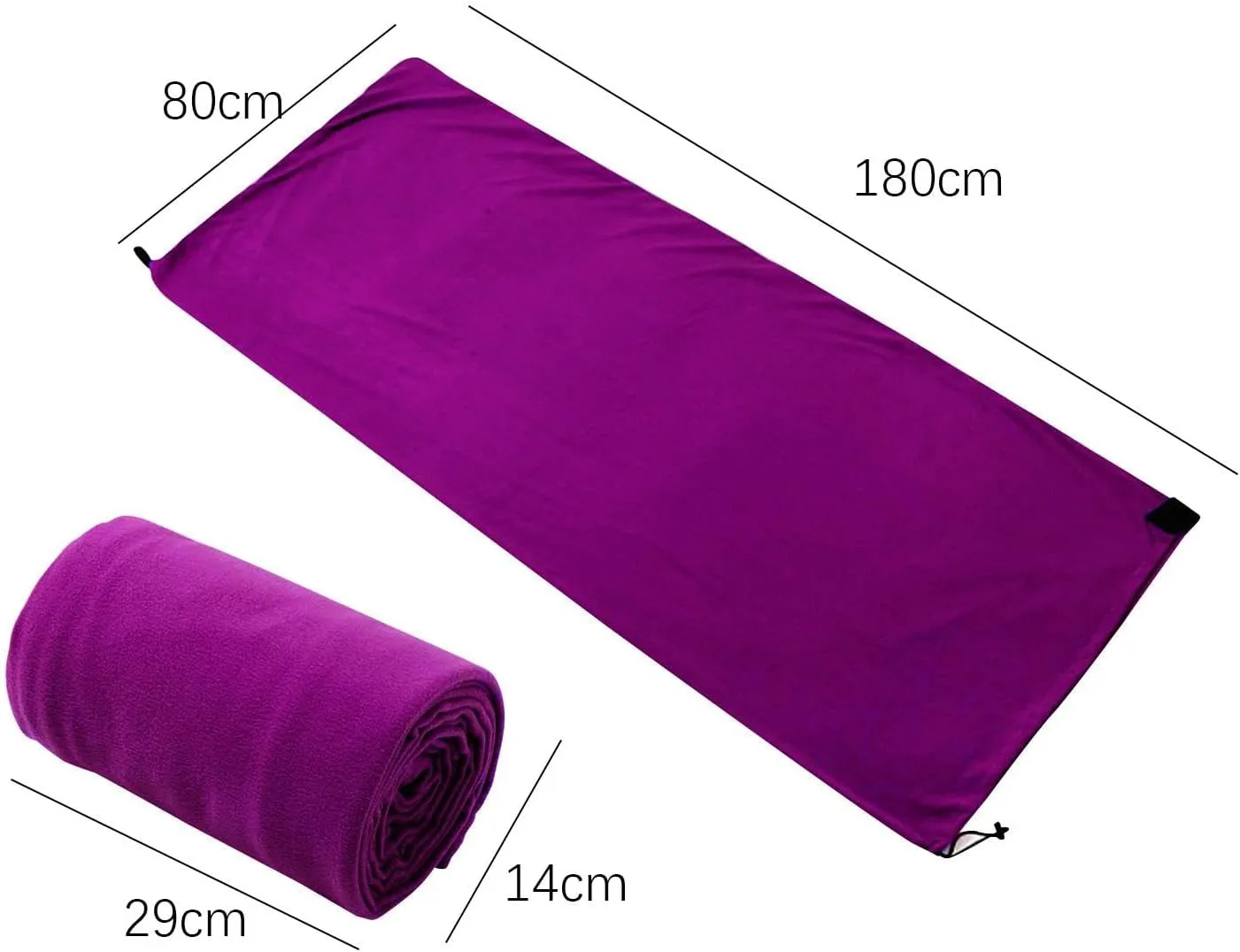 YIJU Fleece Sleeping Bag Liner for Camping and Backpacking 71x31.5inch