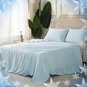YIYEA Cooling Blanket with Double Sided Cold Effect for Hot Sleepers & Night Sweats, Arc-Chill Q-Max>0.5 Summer Cooling Blanket Queen Size, Absorbs Heat to Keep Body Cool, 90" x 90"