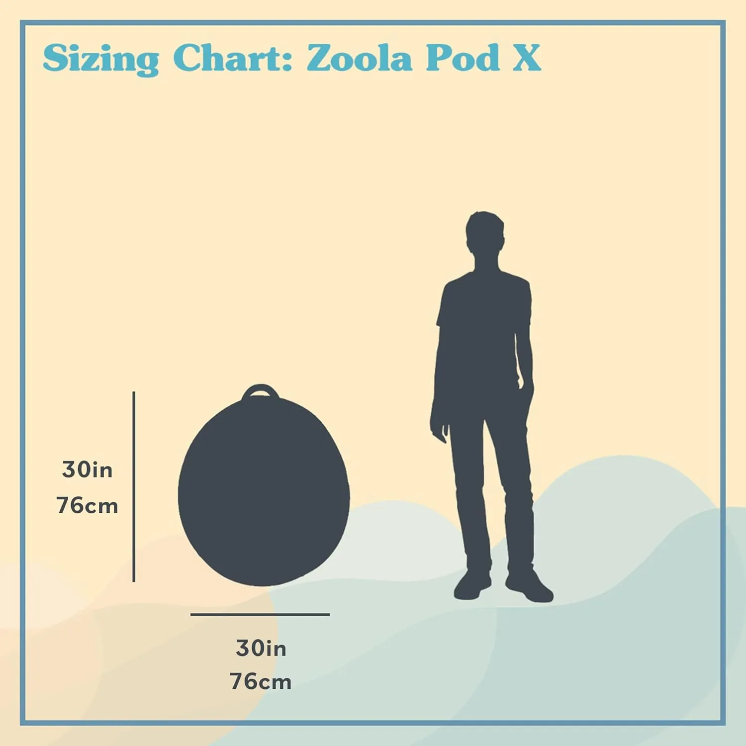 Yogibo Zoola Pod X Outdoor Bean Bag Chair for Kids and Teens, Single Seat Beanbag, Water Resistant, Cozy Patio Deck Lounge Furniture, Royal